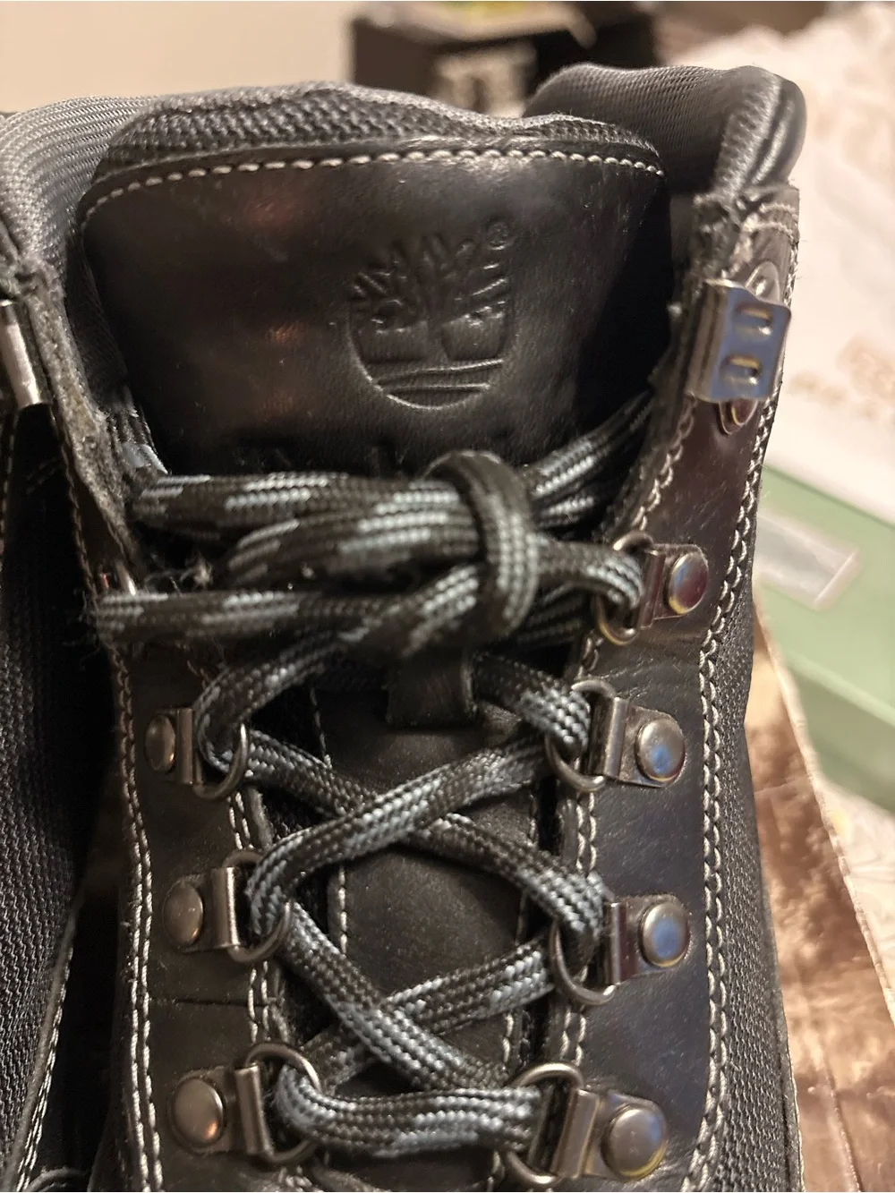 Timberland Black Men's Leather Lace-Up Hiking Boots